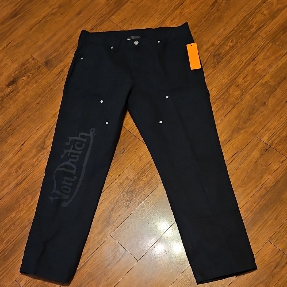 Von Dutch Mens Black Jeans Size 34x30 NWT